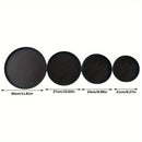 1pc Bandeja de Servir Té de Madera Maciza Redonda Negra con Diseño de Bambú - Elegante Bandeja de Presentación para Snacks, Café y Té Chino, Opciones de Diámetro de 21/24/27/30cm, Bandeja de Té