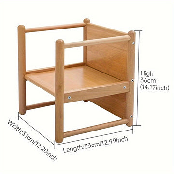 Sillón Versátil para Jóvenes con Mesa Convertible - Madera de Haya Premium, Perfecto para Salas de Juegos y Guarderías