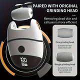 Amoladora Eléctrica Recargable para Pies con 3 Cabezales Reemplazables - Exfoliador USB Beige Claro, Herramienta Portátil para Talones y Plantas, Diseño de Plástico Duradero - Regalo Ideal para Navidad, Halloween, San Valentín, Accesorio de Pedicura, Dis