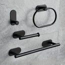 Juego de 4 piezas de accesorios para baño de acero inoxidable, portarrollos de papel higiénico y toallero montados en la pared, resistentes al óxido, sin necesidad de taladrar, fácil instalación, diseño moderno y elegante para baños contemporáneos