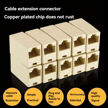 Conectores Ethernet RJ45 CAT6 de 1 pieza/3 piezas/4 piezas/7 piezas/10 piezas, Adaptador Recto de Doble Cabeza para Ethernet, Conector Ethernet, Conector Extendido de Cable Ethernet