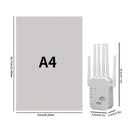 Amplificador de señal WiFi, compatible con WIFI6, con puerto Ethernet, 6 antenas 360°, cobertura de hasta 11000 pies cuadrados, adecuado para más de 35 dispositivos, repetidor de WiFi para el hogar, configuración de un solo clic.