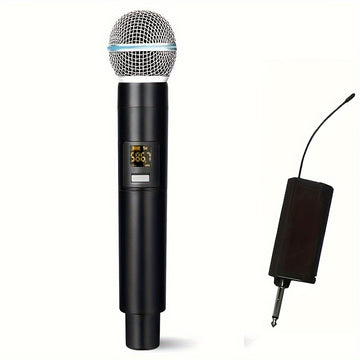 Micrófono inalámbrico UHF profesional de mano, micrófono dinámico, sistema de karaoke con receptor para amplificador, sistema de megafonía, Eid Al-Adha Mubarak.