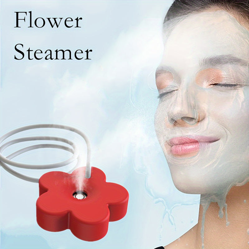 Humidificador pequeño con diseño de flor, hidratante, vaporizador facial