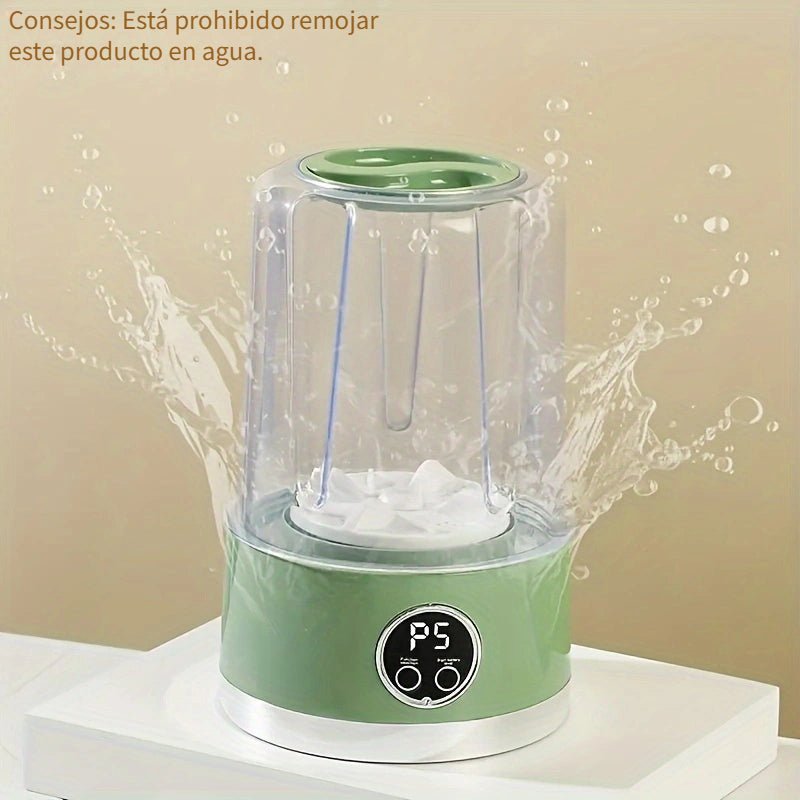 Mini lavadora portátil de calcetines y ropa interior recargable USB, sin necesidad de montaje, ideal para viajes, hogar o autocaravanas, diseño resistente y duradero, limpieza suave y no destructiva