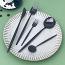 Juego de cubiertos de acero inoxidable, 30 piezas - Tenedores, cucharas y cucharitas para postres, ideal para hogar y restaurante