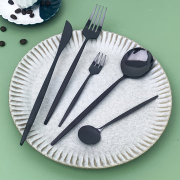 Juego de cubiertos de acero inoxidable, 30 piezas - Tenedores, cucharas y cucharitas para postres, ideal para hogar y restaurante