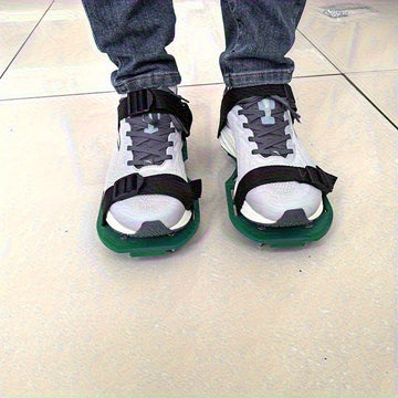 Zapato de jardín con clavija de 1,65 pulgadas de largo - Aerador de césped de plástico y hierro de alta resistencia, punta de resina epoxi autoequilibrada para suelos y césped artificial - Herramienta manual para jardín adecuada para cortar césped y cuid