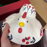 Canasta de Almacenamiento en Forma de Gallina con Tapa - Portahuevos Multifuncional y Organizador de Cocina - Diseño Decorativo para Mantener el Orden en la Mesa - Tapa Sellada Antipolvo para Uso Doméstico y de Cocina