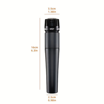 Micrófono vocal legendario SM57 - Micrófono dinámico profesional de metal para canto en escena, karaoke, grabación de B-Box, cableado, conector XLR, negro, actuación en escena | Micrófono profesional | Acabado metálico