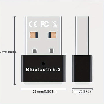Adaptador USB Inalámbrico 5.3 Para PC, Receptor Dongle Inalámbrico USB Para Computadora Portátil/auriculares/teclado/altavoces De Mouse, Para Windows 11/10/8.1 Plug And Play, Compatibilidad Automática Con Versiones Anteriores Con Dispositivos 3.0/4.0/5.0