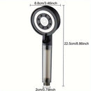 Chorro de Ducha de Alta Presión con 5 Modos, Boquilla Ahorradora, Pistola Acelerada Potente para Baño, Accesorios de Ducha Portátil (1 Ducha + 5 Filtros)