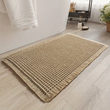 Alfombra suave para baño, diseño de tejido waffle, absorbente y antideslizante, ideal para baño, dormitorio, entrada, cocina o inodoro