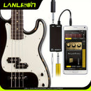 Adaptador de Audio Lanlison - Conecta Guitarra, Bajo, Altavoz, Batería Eléctrica y Piano a Smartphone para Grabación y Efectos, Convertidor, Línea