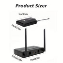 Sistema de micrófono inalámbrico profesional LMBGM con 1 micrófono de solapa y 1 micrófono de diadema para presentaciones en escenarios, conferencias, aulas, conferencias, coros, bodas, etc. - Conector XLR, sin batería, sin función de carga, alimentación