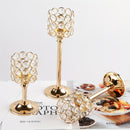 3 Piezas de Portavelas con Cristales - Acabado Elegante Envejecido para Decoración de Mesa, Navidad y Ambiente Romántico en Cenas