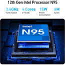 Portátil 16GB RAM DDR4 y SSD SATA-PCIE de 1TB, Intel N95 hasta 2.4 GHz, Pantalla IPS FHD de 15.6", Teclado con Retroiluminación