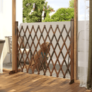 Valla Telescópica Ajustable de Madera de Cedro - Estilo Rústico Europeo para Jardines, Patios y Protección de Plantas, Segura para Mascotas, Divisor Exterior, Barrera Clásica Resistentes al Clima, Cercado para Amantes del Jardín