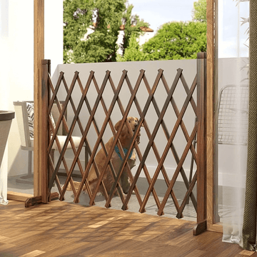 Valla Telescópica Ajustable de Madera de Cedro - Estilo Rústico Europeo para Jardines, Patios y Protección de Plantas, Segura para Mascotas, Divisor Exterior, Barrera Clásica Resistentes al Clima, Cercado para Amantes del Jardín