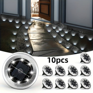 10 Piezas de Luces Solares Inteligentes para Jardín, Estanque y Camino, Resistentes a Altas Temperaturas y Frío Helado, Iluminación Exterior con Larga Durabilidad, Luz Cálida o Blanca Dual Opcional