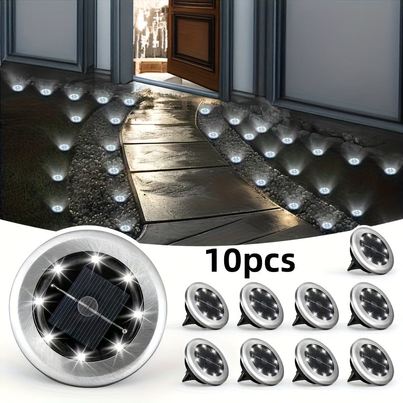 10 Piezas de Luces Solares Inteligentes para Jardín, Estanque y Camino, Resistentes a Altas Temperaturas y Frío Helado, Iluminación Exterior con Larga Durabilidad, Luz Cálida o Blanca Dual Opcional