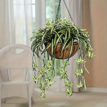 4pcs Grandes Orquídeas Artificiales Colgantes - Perfectas para el Hogar, Jardín, Oficina y Decoración de Bodas, Decoración Interior, Plantas Artificiales