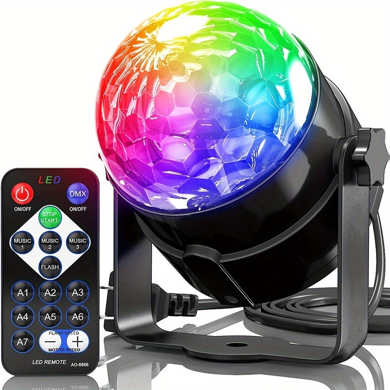 Ilumina Tu Fiesta Con Luces De DJ Con Control Remoto: 7 Modos, Bola De Luz De Discoteca RGB, Lámpara Estroboscópica Y Más.