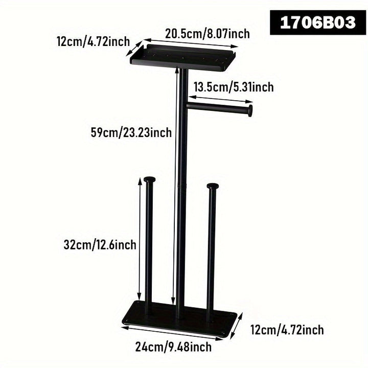 Soporte para Papel Higiénico de 1 Pieza con Función de Almacenamiento, Estante Independiente para Rollo de Papel Higiénico para Baño, Puede Contener 6 Rollos de Papel, Accesorios de Baño, Decoración de Regalo para Navidad/Halloween