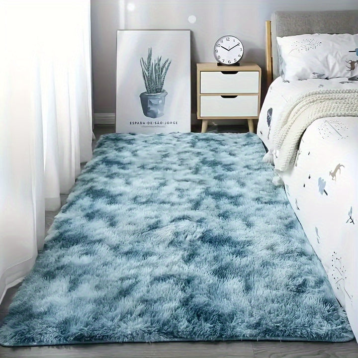 1 alfombra de peluche suave y esponjosa, moderna y de lujo, absorbente de agua, antideslizante, tejido de poliéster a máquina, solo lavado a mano, para sala y dormitorio, decoración del hogar