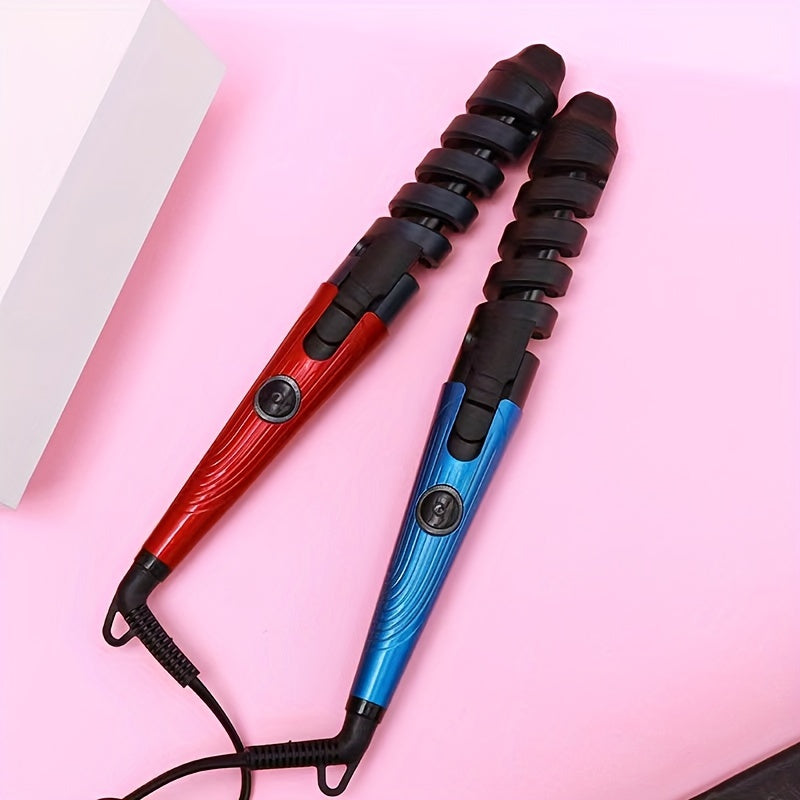 1 rizador de pelo, tenacillas para rizos en espiral, ruleros para ondas, rizos grandes y permanentes, crea rizos, ondas y lazos en tu cabello