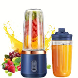 Exprimidor pequeño, taza exprimidora de frutas portátil con carga USB, 1 unidad, licuadora portátil y botella de agua 2 en 1