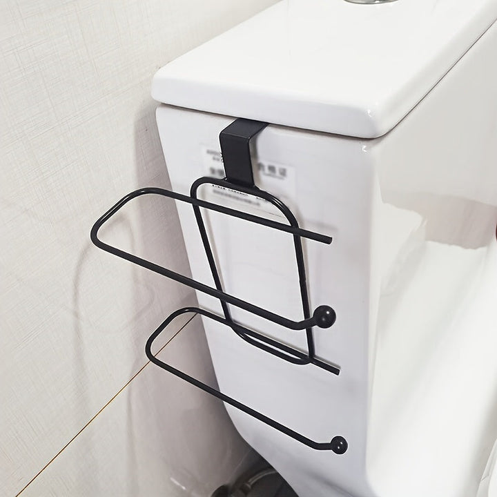1 Pieza, Soporte Para Papel Higiénico, Estante De Almacenamiento De Rollos De Papel De Baño, Diseño De Gancho Para Soporte De Tejidos, Estante De Almacenamiento De Tejidos Ahorrador De Espacio, Accesorios De Baño