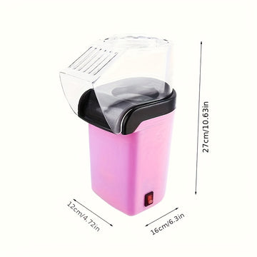 1 pieza, Mini fabricante de palomitas de maíz eléctrico - Sin aceite, control de temperatura inteligente, bajo ruido, duradero y portátil para cines en casa, camping, fiestas - Regalo de cumpleaños de Navidad, regalos de palomitas de maíz, fabricante de