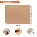 Juego de 3 láminas antiadherentes de PTFE reutilizables para transferencia de calor, protector para plancha, almohadilla para prensar y tapete para hornear, material plástico resistente a altas temperaturas, esenciales para manualidades | Tela reutilizab
