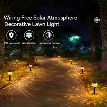 6 Piezas de Luces Solares LED para Jardín, Lámparas Solares Decorativas Exteriores, Luz Solar para Patios, Césped y Terrazas, Decoración Navideña