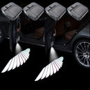 4 piezas/juego Mini luz de seguridad para puerta de coche LED, lámpara de seguridad anti-collisiones con patrones de alas creativos, accesorios para automóviles, decoraciones, sin batería.