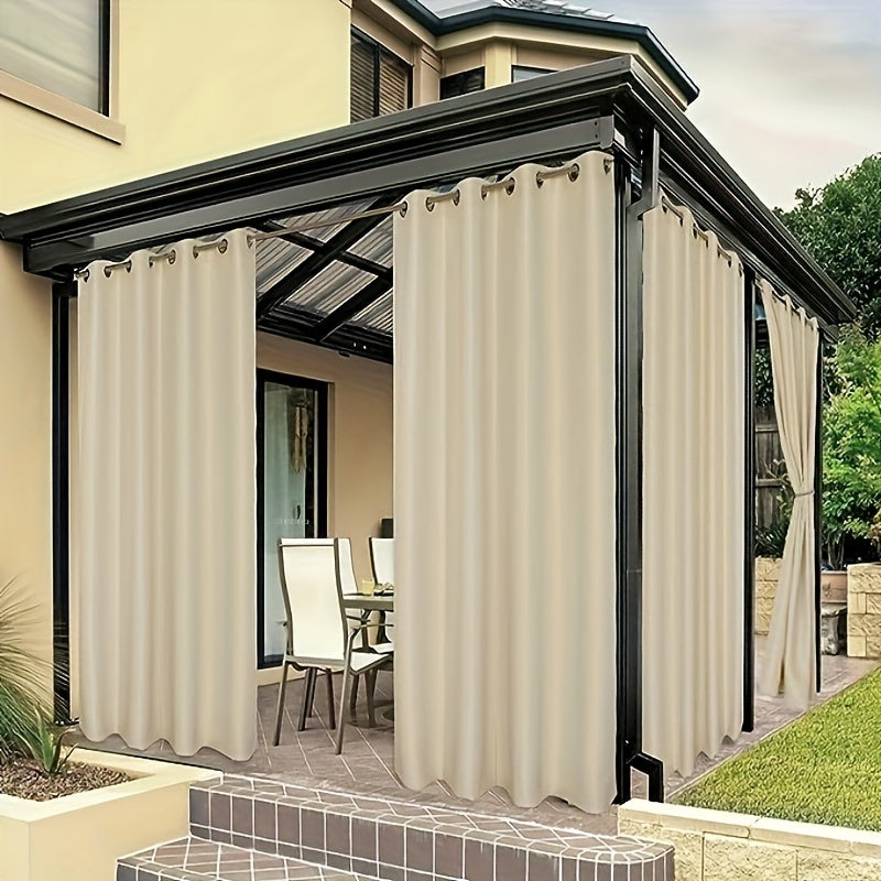 4 cortinas para exteriores para patio, privacidad y filtrado de luz para porches, pabellones, pérgolas y patios traseros, cortinas para exteriores con ojales.