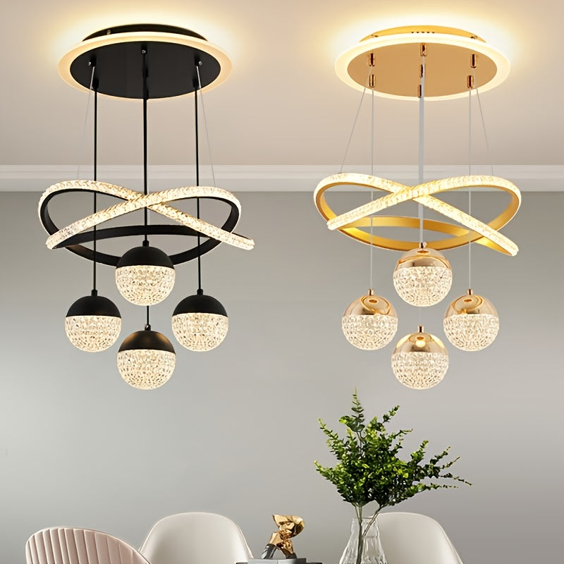 Luces de Techo y Candelabros LED Modernos con Función de Atenuación, Acabado Ceñido y Pulido, Cambio de Color, Ahorro de Energía para Hogares, Bares y Restaurantes