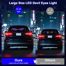 2 luces LED decorativas para auto con diseño de ojo de diablo, recargables por USB, luces de ambiente para ventanas con múltiples modos, accesorio interior para autos, moderno y elegante