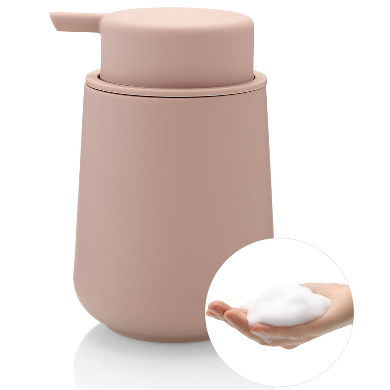 Dispensador moderno de jabón líquido espumoso mate de 11 oz, plástico y recargable, para baño y cocina, decoración de regalo para Navidad o Halloween