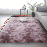 Alfombra de Área Shag Tie-Dye de Peluche, 119.38cm x 160.02cm, Suave y Amigable con la Piel, Fácil de Cuidar para Decoración de Salón y Dormitorio