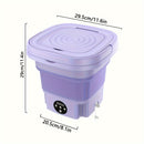 Mini Lavadora Plegable Cop Rose de 8L con Acabado Suave - Compacta y Versátil para el Hogar y Viajes de Negocios, Ideal para Prendas Delicadas, Calcetines y Ropa, Operación Silenciosa, Bajo Consumo de Energía, Enchufe Estadounidense, Lavadora Portátil
