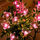 FUNINGEEK Luces de cuerda de flor de cerezo solar, 20/50/100 LED, IPX4, 8 modos, control de botón de pulsar, batería de níquel, luces de hada para jardín, patio, porche, Navidad, boda, decoración de fiesta, decoraciones solares