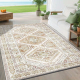 Alfombra de exterior impresa en estilo tradicional chino - Tejido plano 2D, ligero y fácil de limpiar, perfecto para jardín, patio, camping en RV, patio trasero y pícnic - Uso interior/exterior, varios tamaños disponibles, idea de regalo de verano, decor