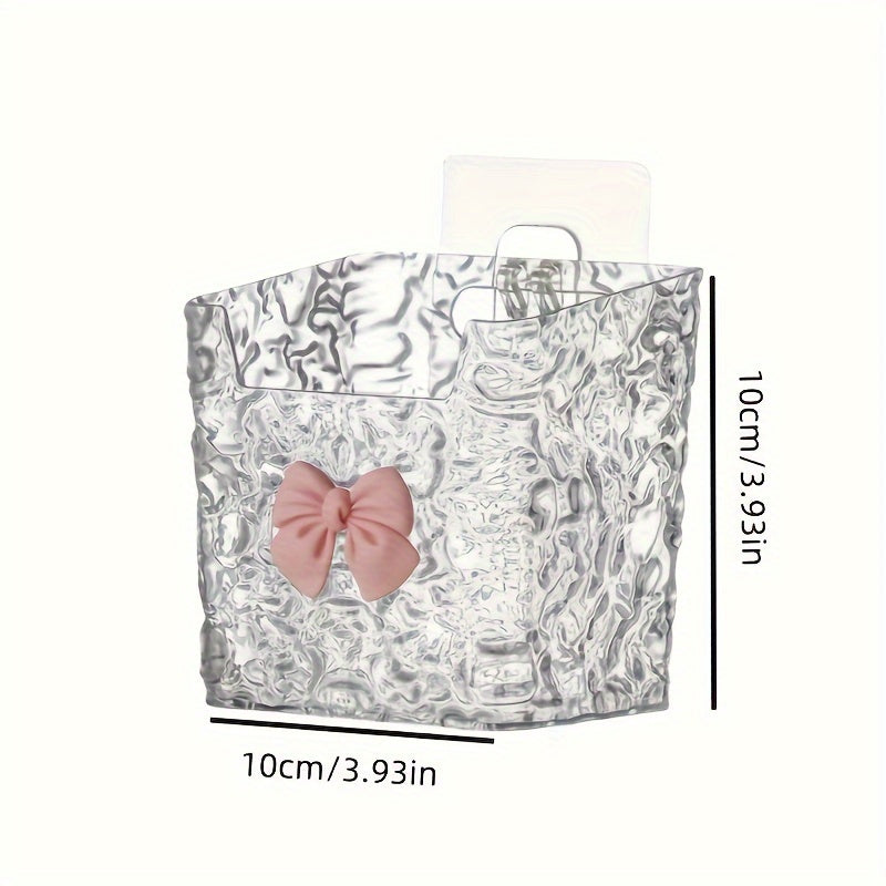Organizador de Pared de Plástico Transparente para Brochas de Maquillaje y Herramientas para el Cabello - No Necesita Energía, Perfecto para Almacenamiento en el Baño