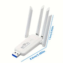 Repetidor de WiFi USB de alta velocidad 300Mbps con 4 antenas - Amplificador de señal inalámbrica para una mayor cobertura de red, alimentado por USB, diseño negro elegante, conexión directa super, mejora tu experiencia de WiFi, extensor de WiFi, repetid