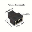 1 Unidad, Divisor Ethernet, Adaptador De Acoplador Divisor Ethernet De 1 A 2, Cable Ethernet Y Divisor De Internet LAN