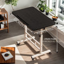 Escritorio ajustable en altura, mesa de comedor, escritorio móvil con ruedas, estructura de hierro resistente y duradera, plegable para ahorrar espacio, ángulo ajustable, multifuncional para lectura, pintura, bordado y más