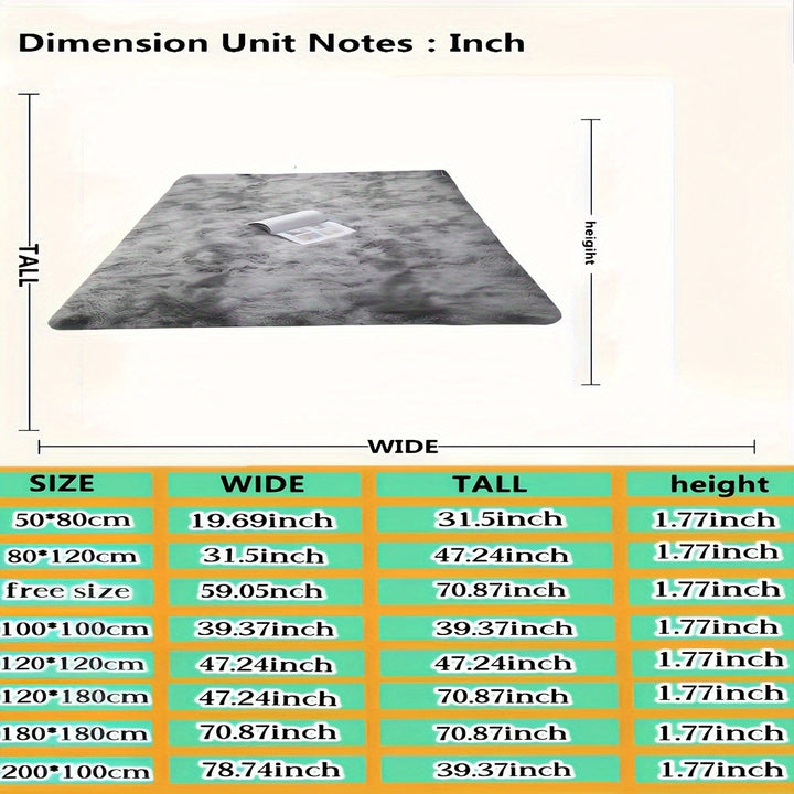 1 Unidad, Alfombra A La Moda Con Teñido Anudado, Tapete De Salón Para Limpieza En Seco, Alfombra Decorativa Esponjosa, Alfombra Cálida Para Dormitorio, Adecuada Para Sala De Estar, Área De Ocio, Accesorios De Noche, Guardarropa, Área De Estudio, Balcón,