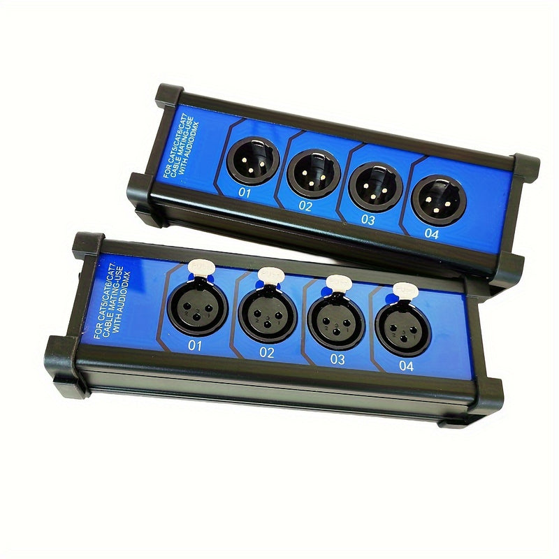 Cable de Desglose XLR a RJ45 de 4 Canales - Extensor Ethernet Cat 5/6 para Escenario, Sonido y Iluminación | Calidad de Audio Profesional con Bajo Ruido y Alta Flexibilidad